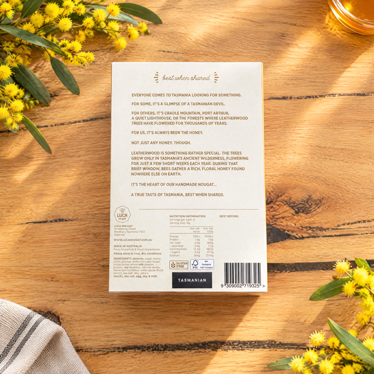 Tasmanian Devil Leatherwood Honey Nougat